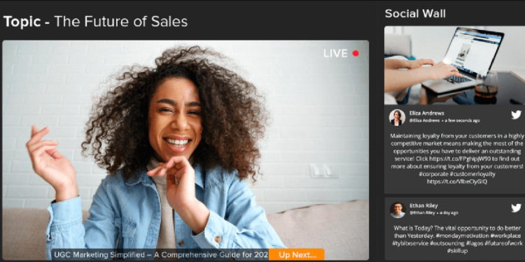 social wall for virtual event